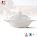 White ceramic dinnerware porcelain ceramic shape soup tureen